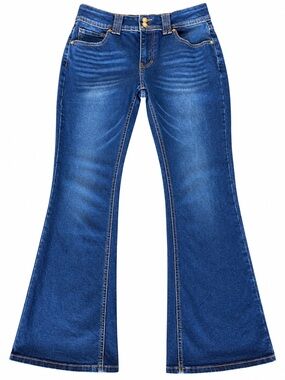 Love Soho Denim Dark Wash Flap Pocket Flare Jeans Size 15